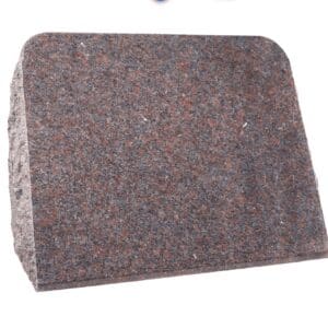 Brown granite memorial plaque.